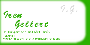 iren gellert business card