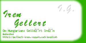 iren gellert business card